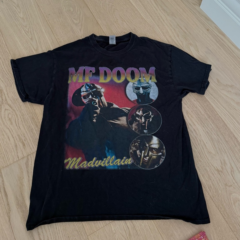 Black MF Doom Graphic T-Shirt